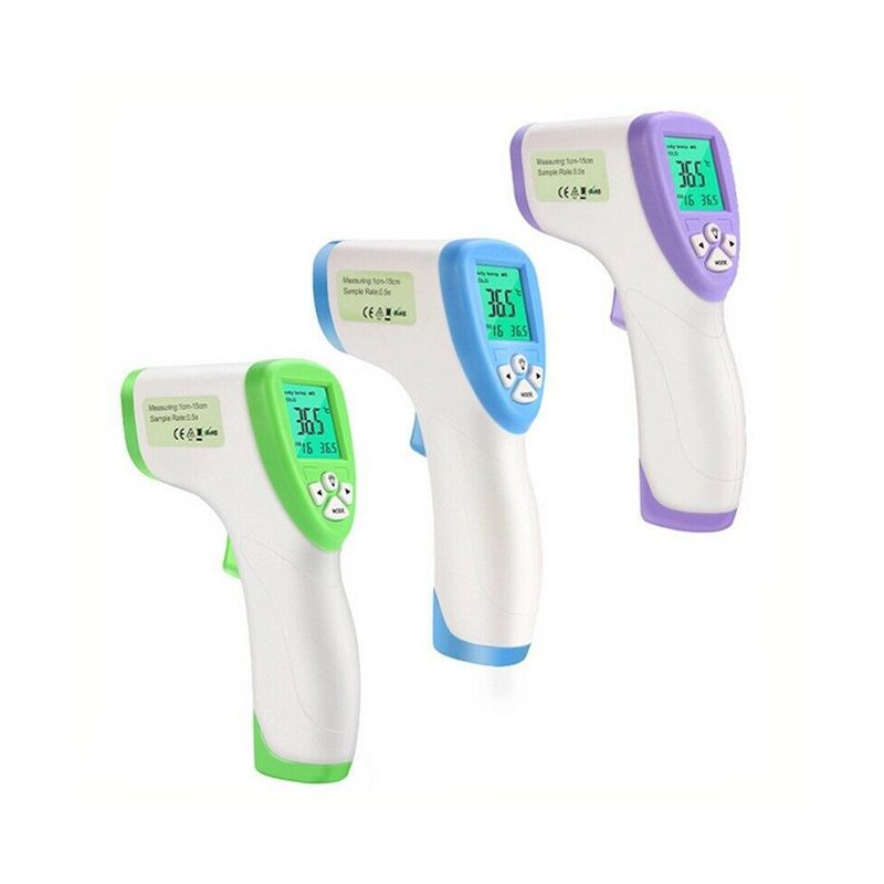 Handheld electronic instrument enclosures molded in white, green, blue and purple